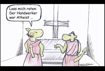 Jaana Redflower Dinocomix, wenn Handwerker Atheisten sind