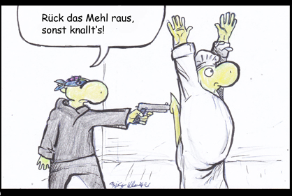 Jaana Redflower Dinocomix, Mehlmafia, Überfall